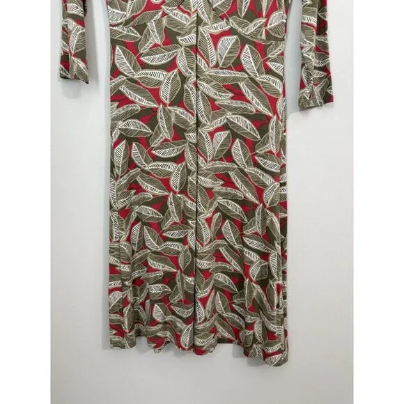 Boden Women's Jersey Knit Twist Front Leaf Design Size 12R Casual, Career, Event - Picture 3 of 11